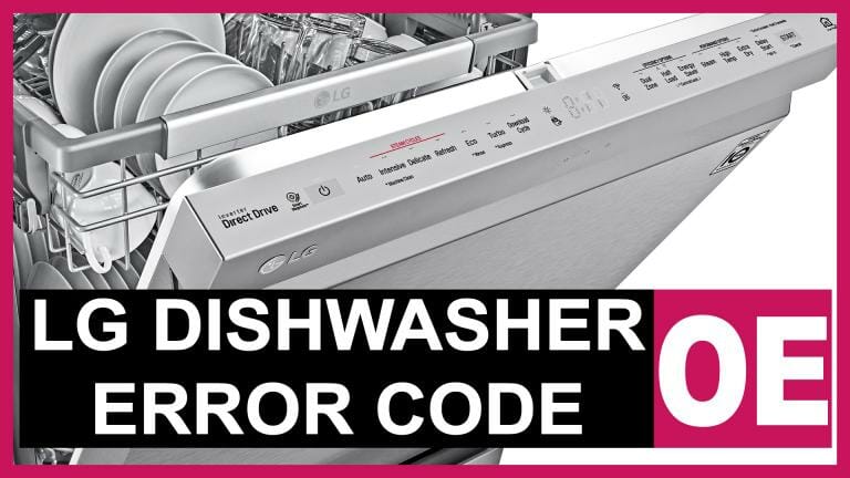 LG dish washer error code OE